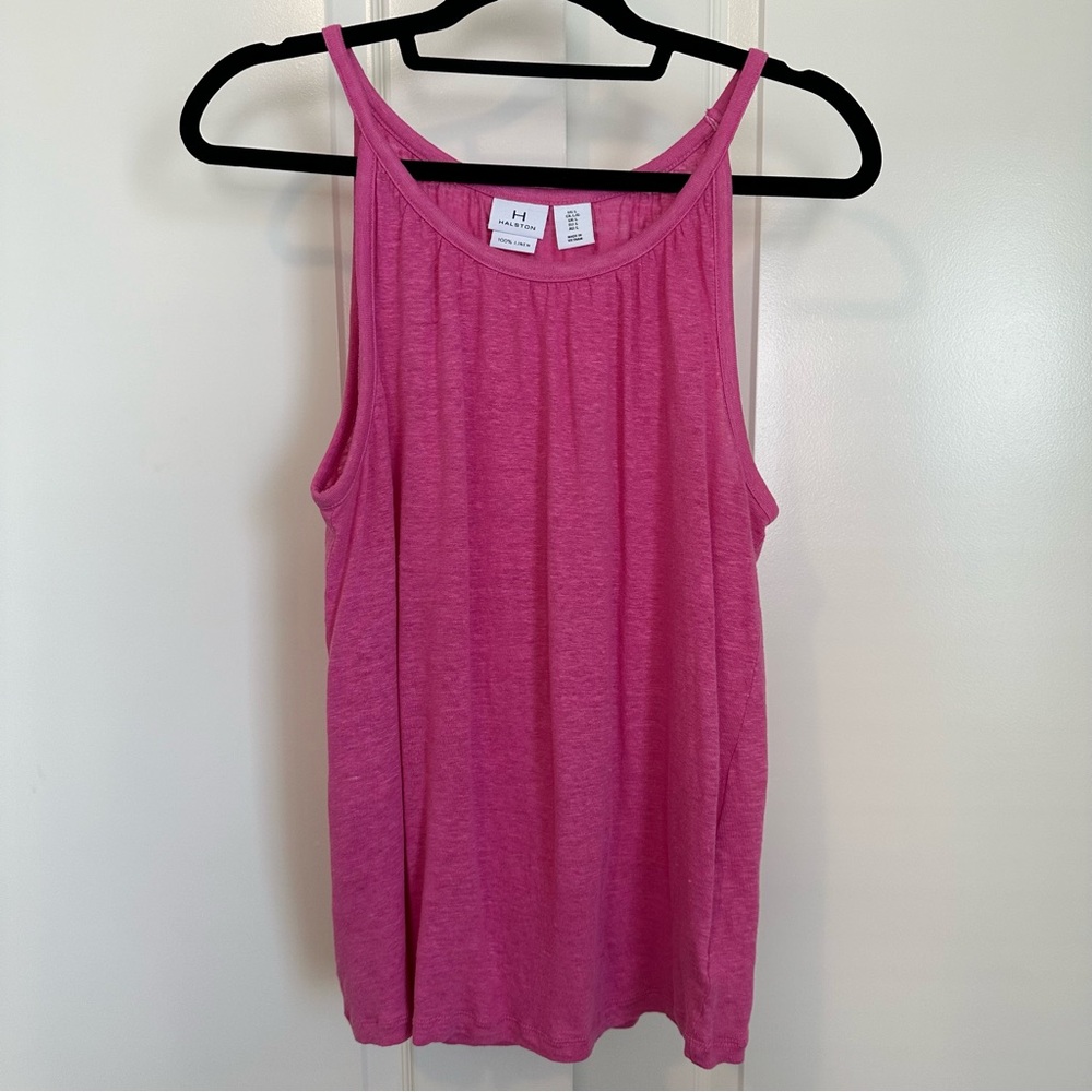 Halston Pink Tank Top Size L